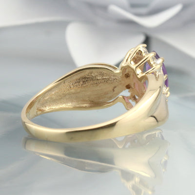 Amethyst and Diamond Ring
