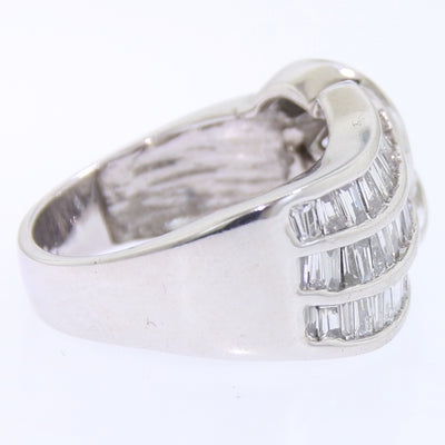 Baguette Diamond Knot Ring