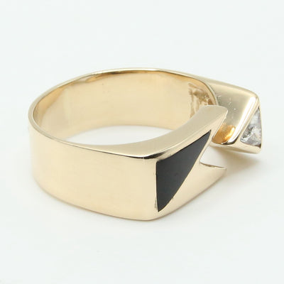 Black Only and Diamond Ring
