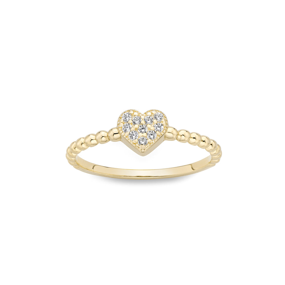 Beaded Band Heart ring - Miss Mimi