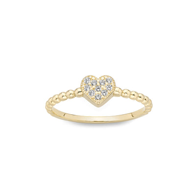 Beaded Band Heart ring - Miss Mimi