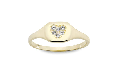 Small heart stone Pinky ring - Miss Mimi