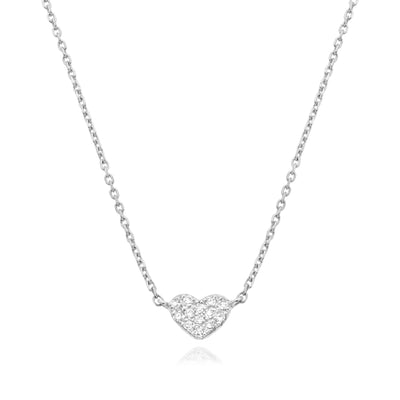 Small diamond heart necklace - Miss Mimi