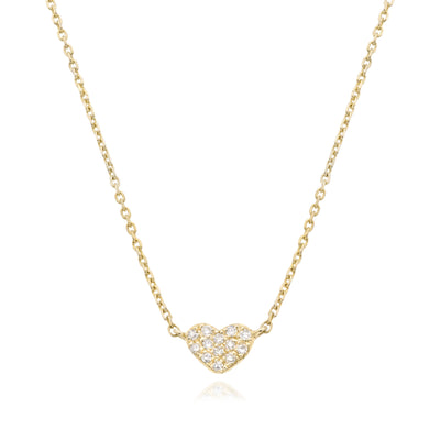 Small diamond heart necklace - Miss Mimi