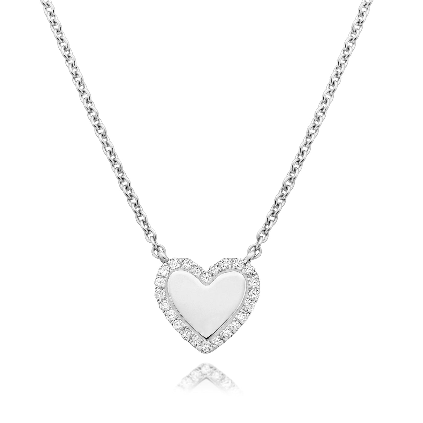 Diamond contour heart necklace - Miss Mimi