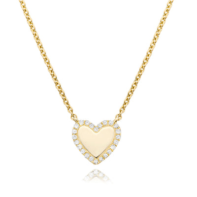 Diamond contour heart necklace - Miss Mimi