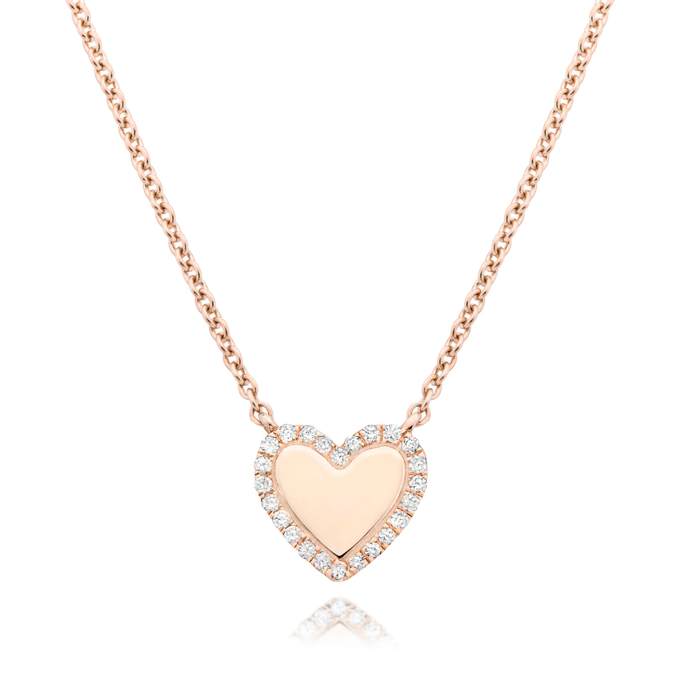 Diamond contour heart necklace - Miss Mimi