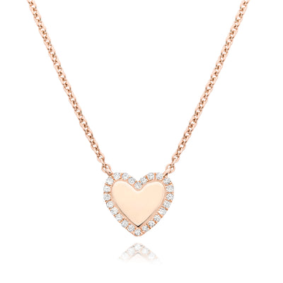 Diamond contour heart necklace - Miss Mimi