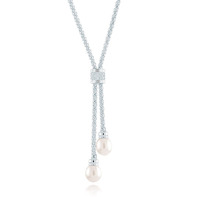 Pearls Lariat Necklace - Miss Mimi