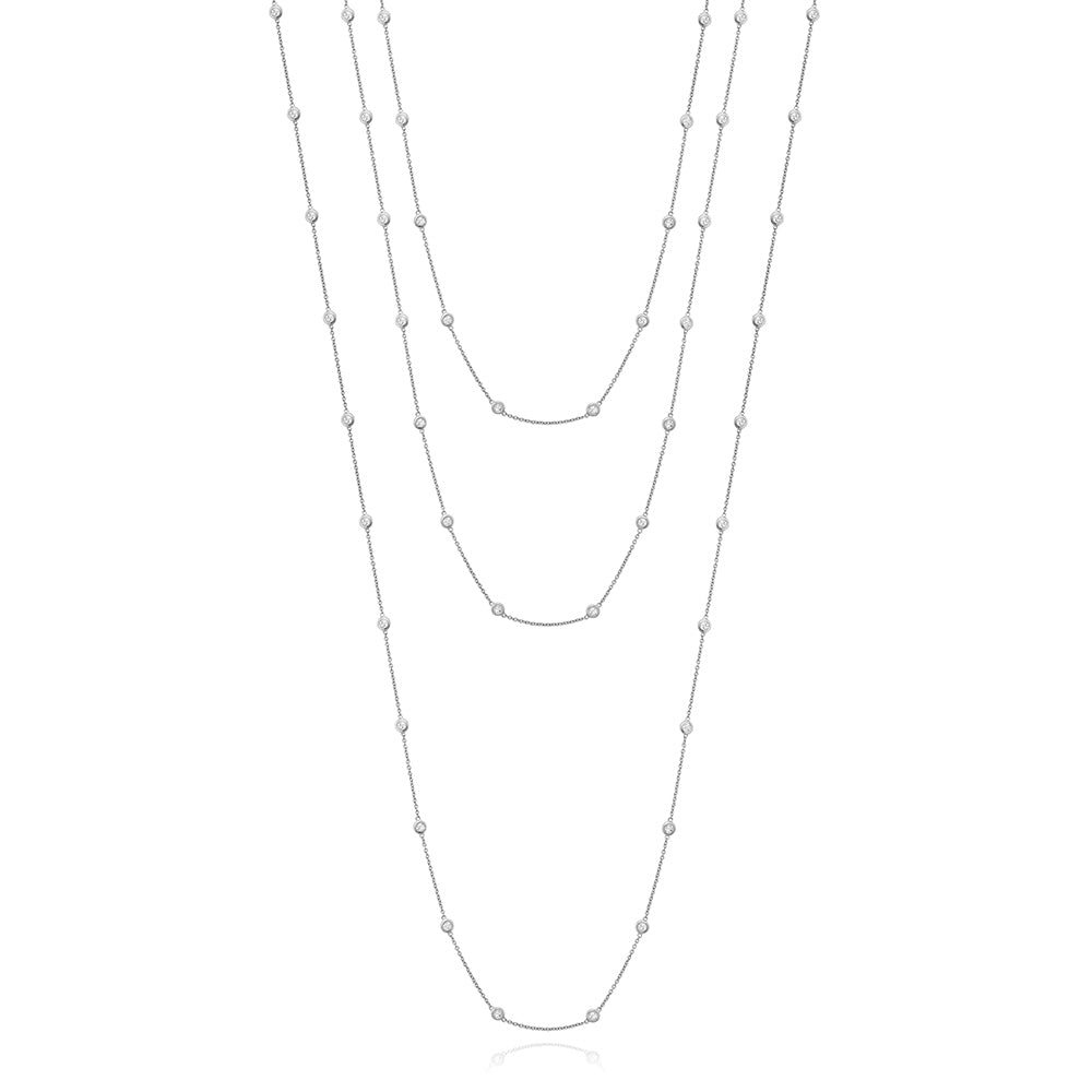 Diamond by the Yard Necklace in White