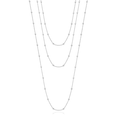 Diamond by the Yard Necklace in White