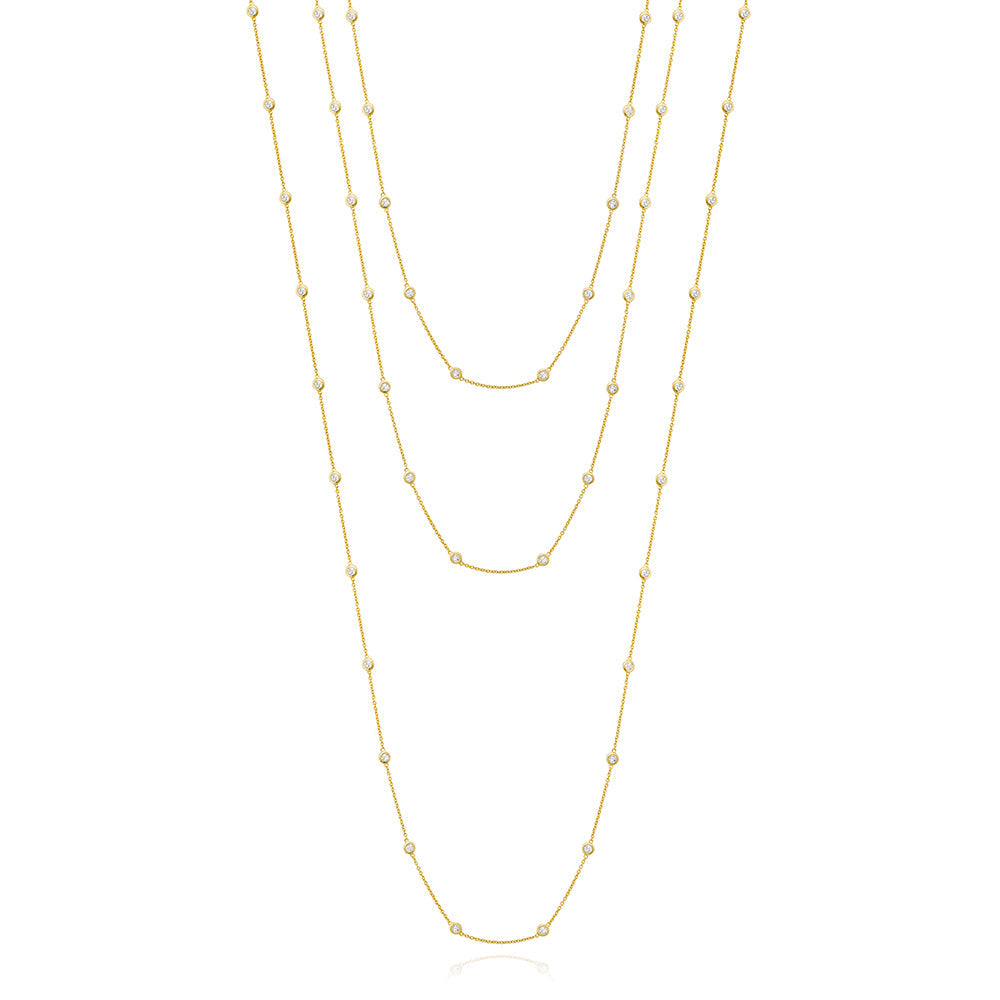 Diamond by the Yard Necklace in Yellow