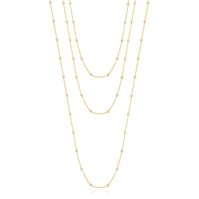 Diamond by the Yard Necklace in Yellow