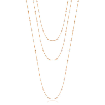 Diamond by the Yard Necklace in Rose