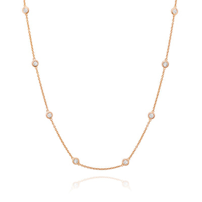 Diamond by the Yard Necklace in Rose