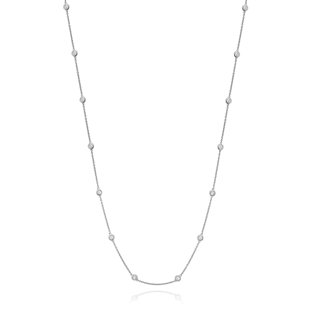 Diamond by the Yard Necklace in White