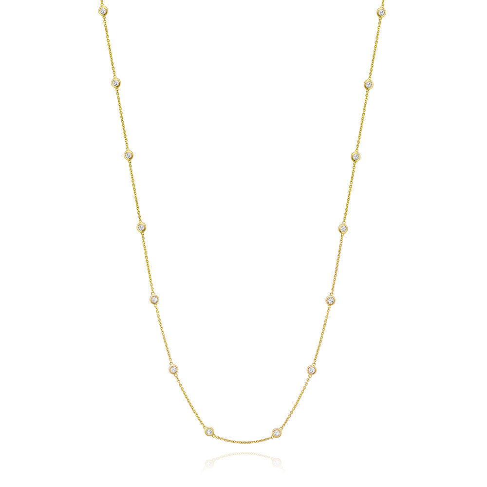 Diamond by the Yard Necklace in Yellow