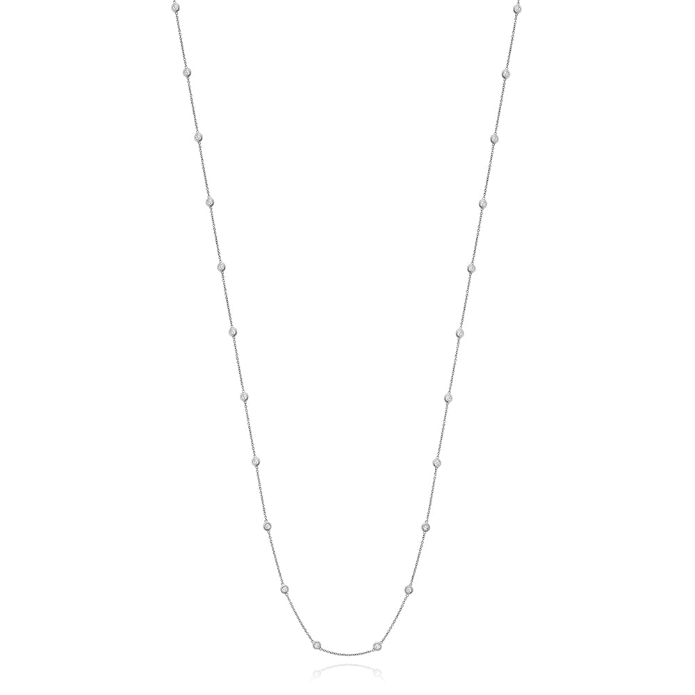 Diamond by the Yard Necklace in White