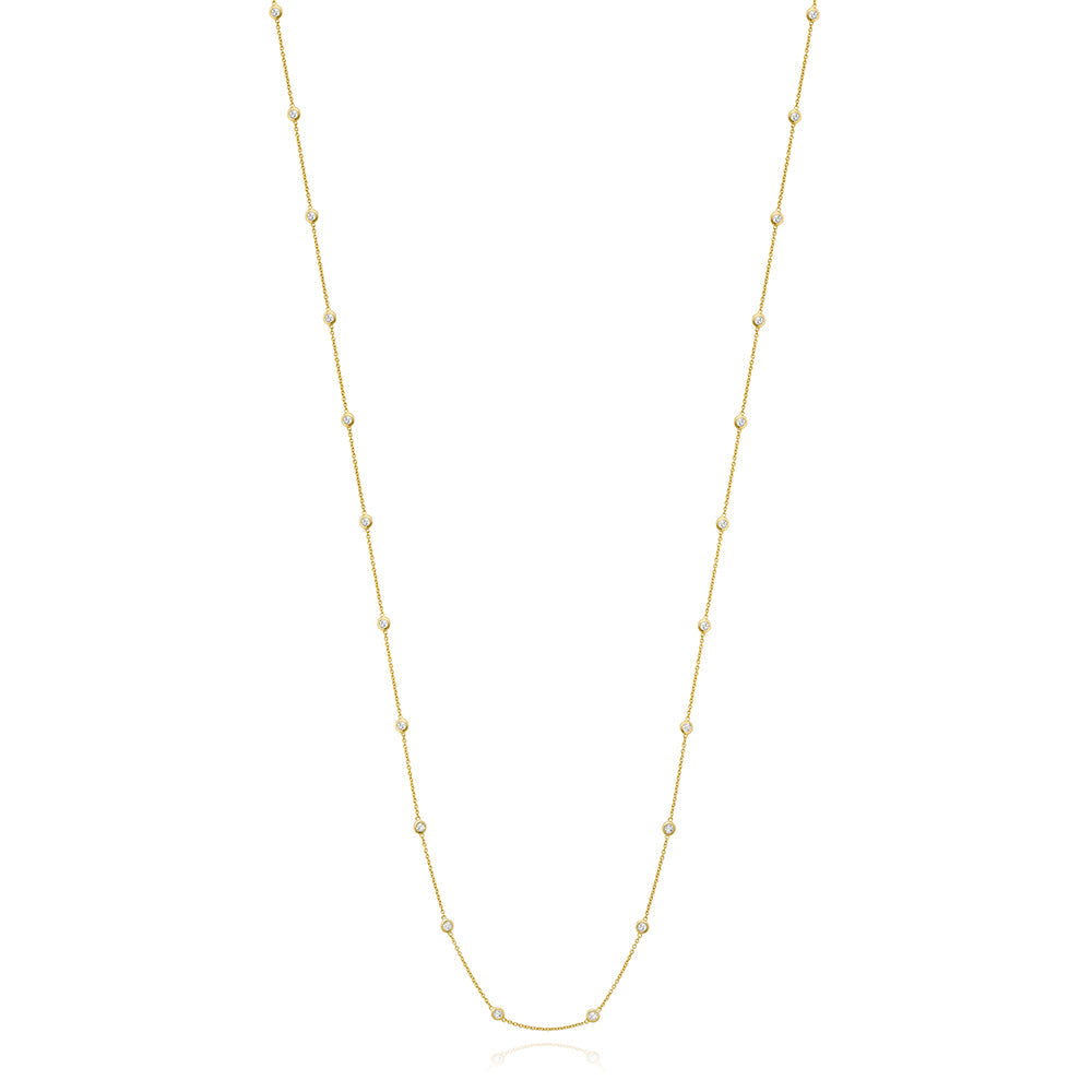 Diamond by the Yard Necklace in Yellow