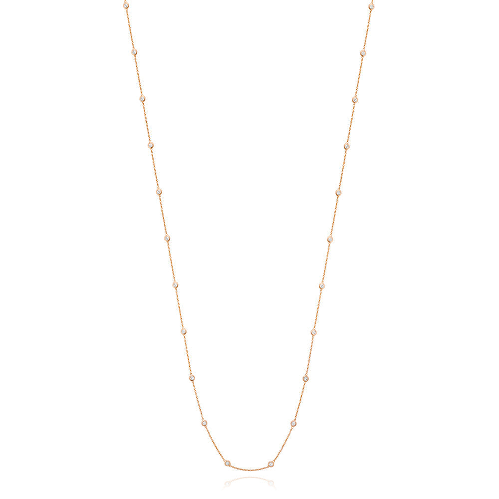 Diamond by the Yard Necklace in Rose