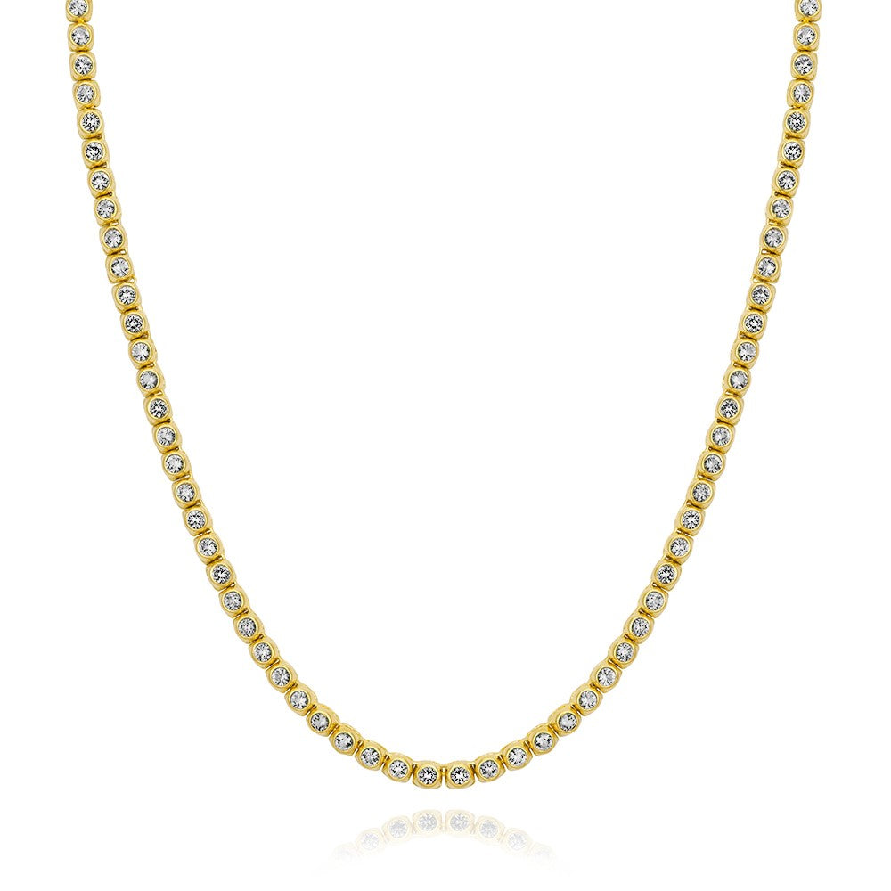 2.5mm Bezel Necklace in Yellow