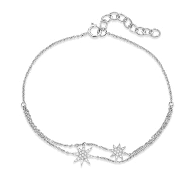 2 stars double chain bracelet - Miss Mimi