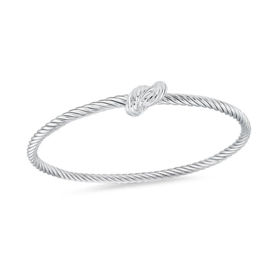 Love knot twist cable bangle - Miss Mimi