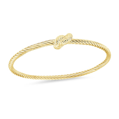 Love knot twist cable bangle - Miss Mimi