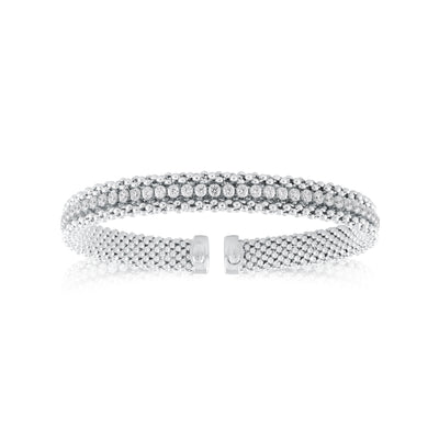 Mesh bangle with a cubic line - Miss Mimi