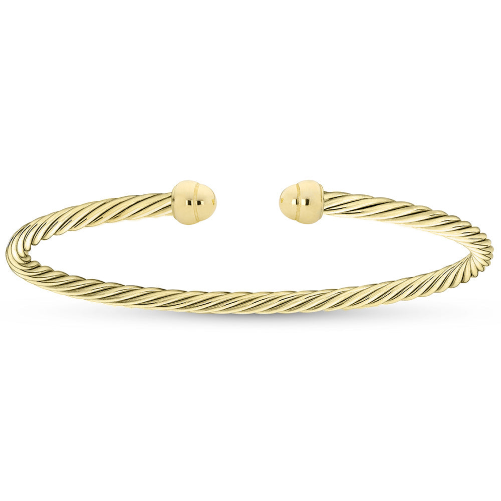 Classic Mini Twist Bangle in Yellow