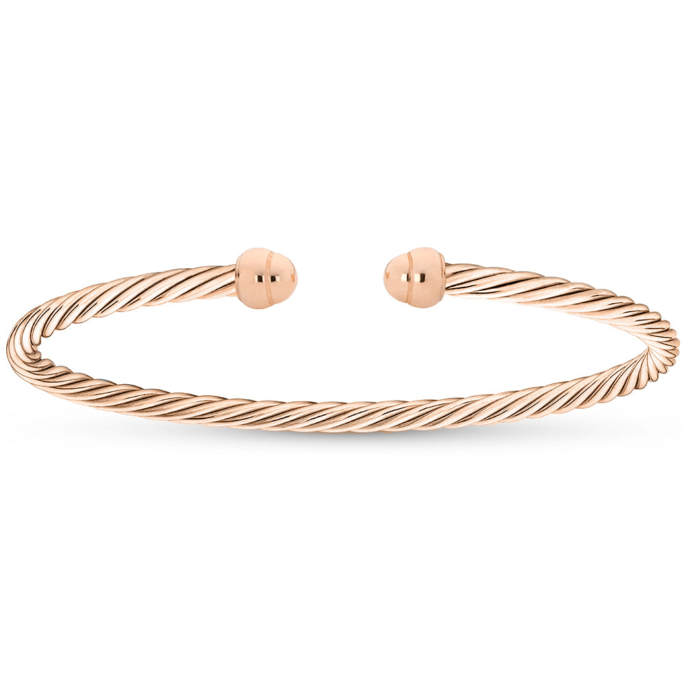 Classic Mini Twist Bangle in Rose