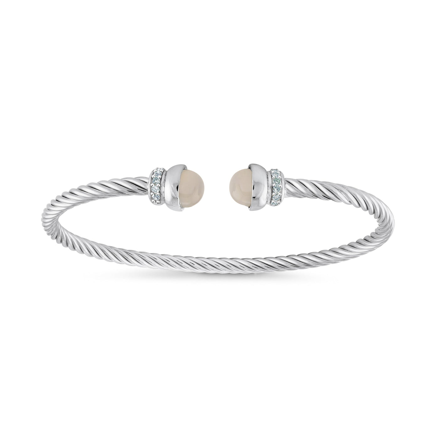 Moonstone Twist cable bangle - Miss Mimi