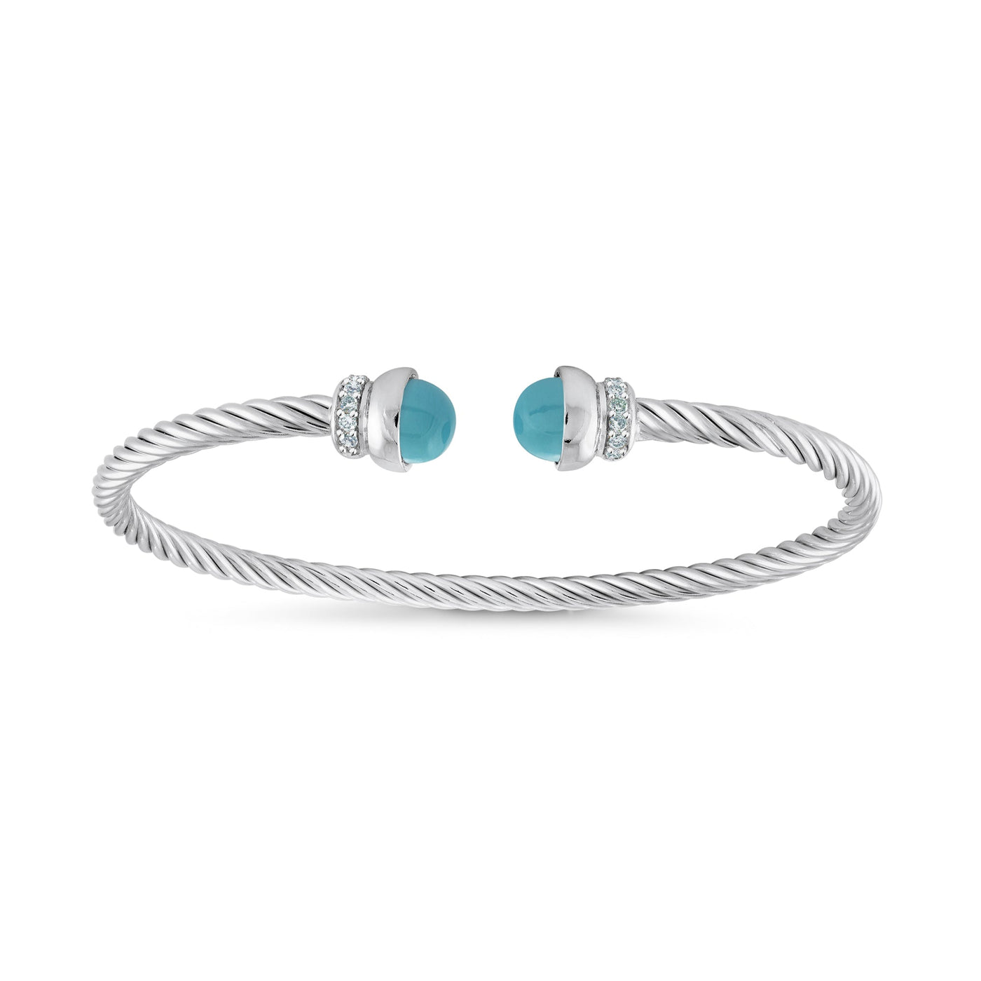 Turquoise Twist cable bangle - Miss Mimi