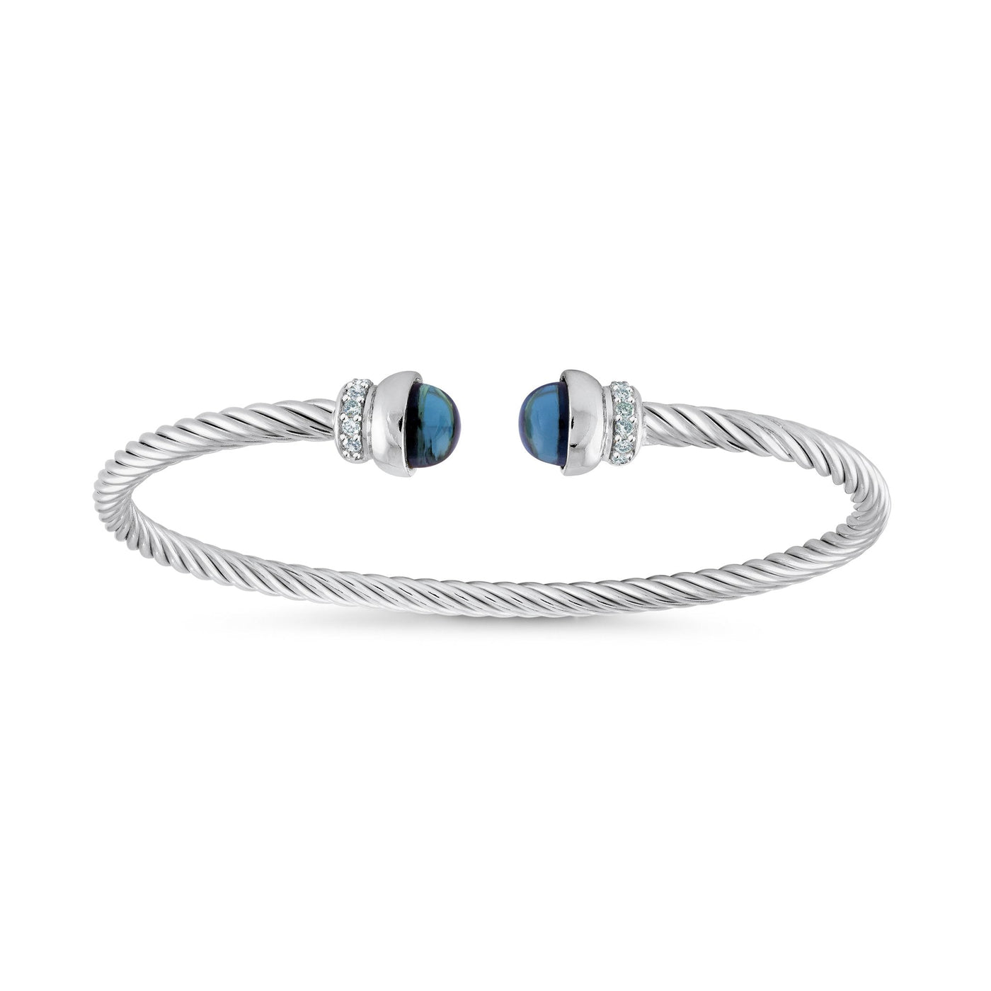 London Blue Twist cable bangle - Miss Mimi