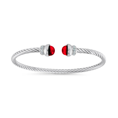 Red Twist cable bangle - Miss Mimi