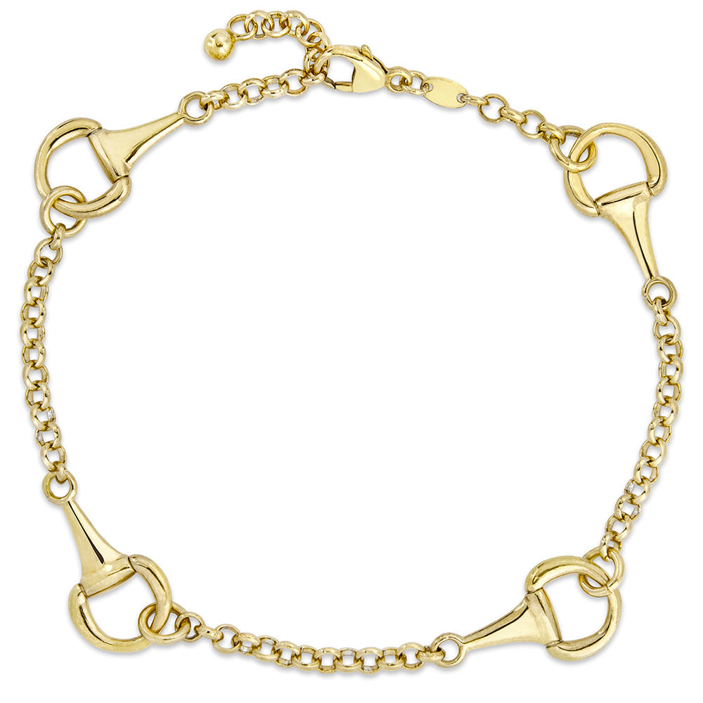 Equestrian Link Bracelet in Yellow