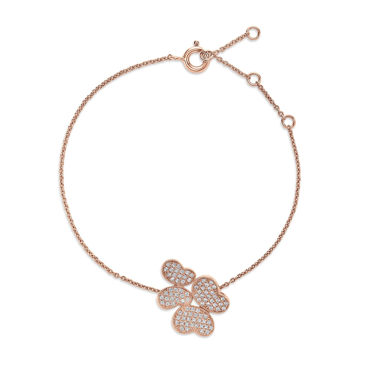 Double Butterfly Bracelet in Rose