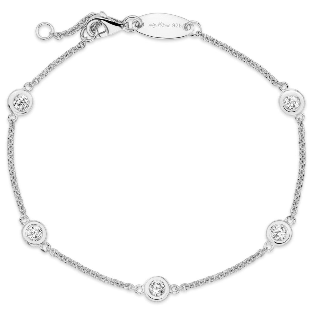 Diamond by the yard Bracelet in White