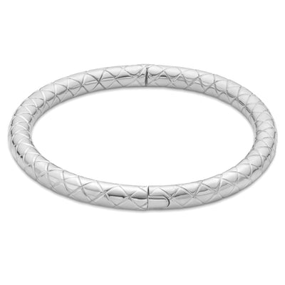 Fine Quilted Bracelet in White