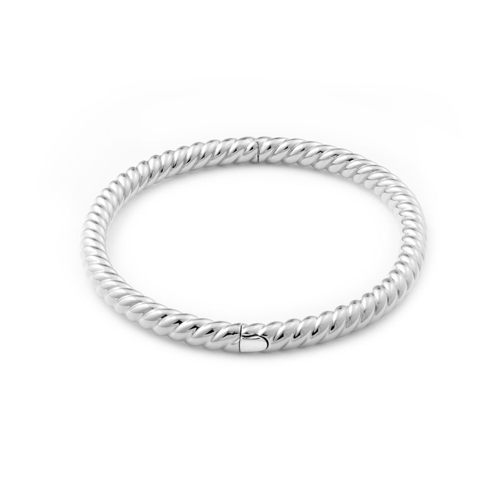 Twist Bangle in White