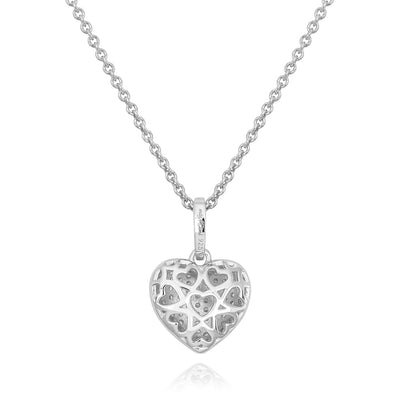 Bombee Heart Pendant in White