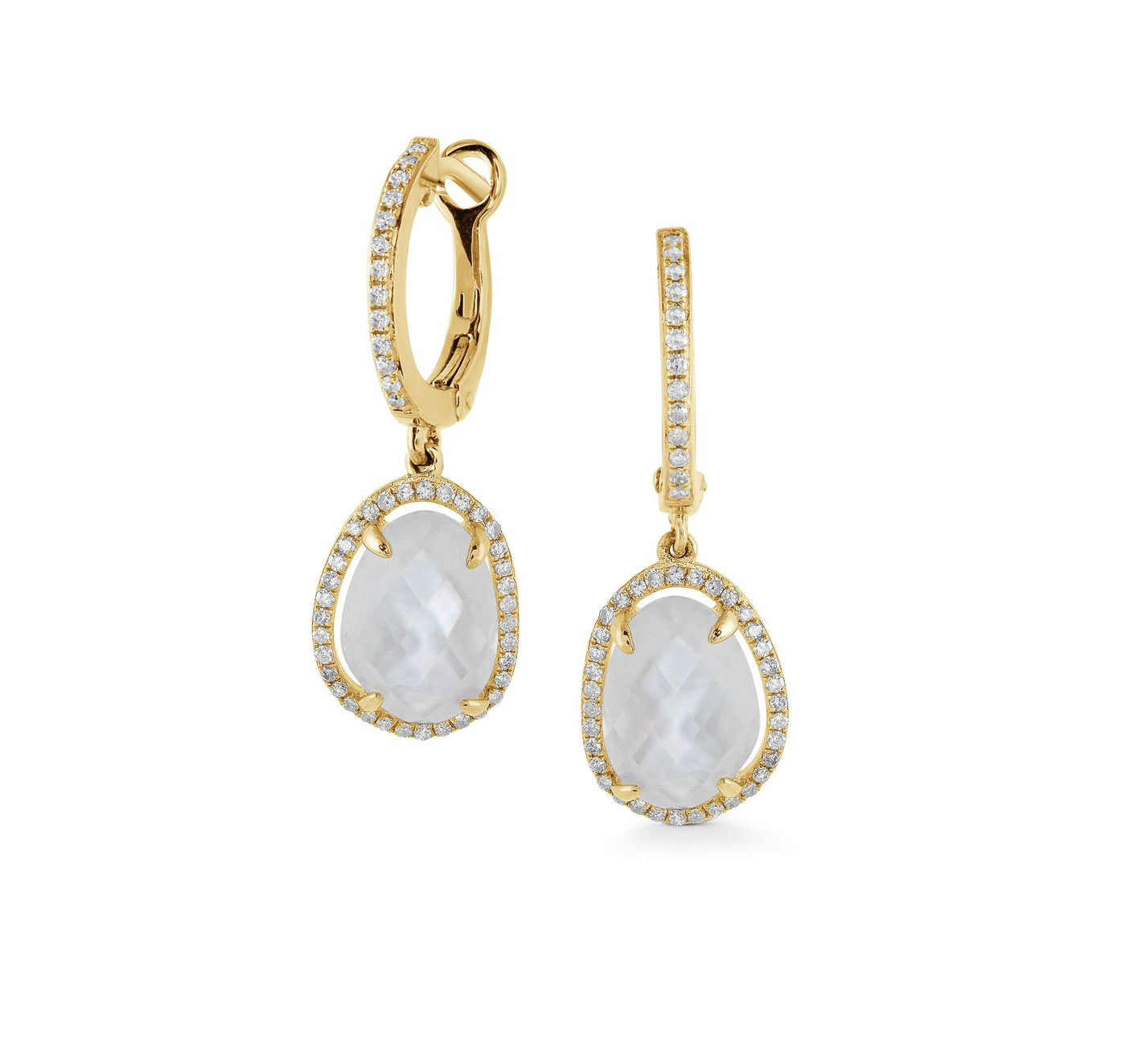 Asymmetric white topaz drop - Miss Mimi