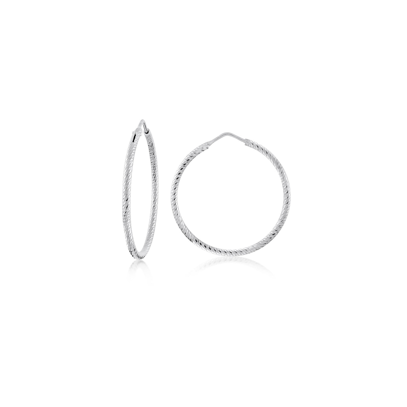 Small diamond cut hoop - Miss Mimi