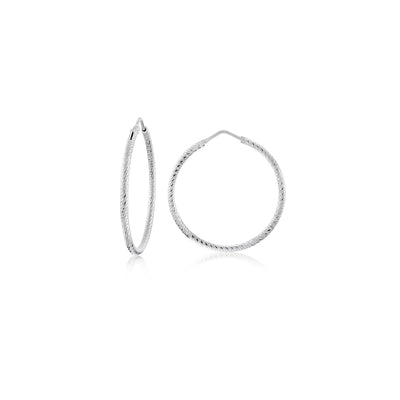 Small diamond cut hoop - Miss Mimi