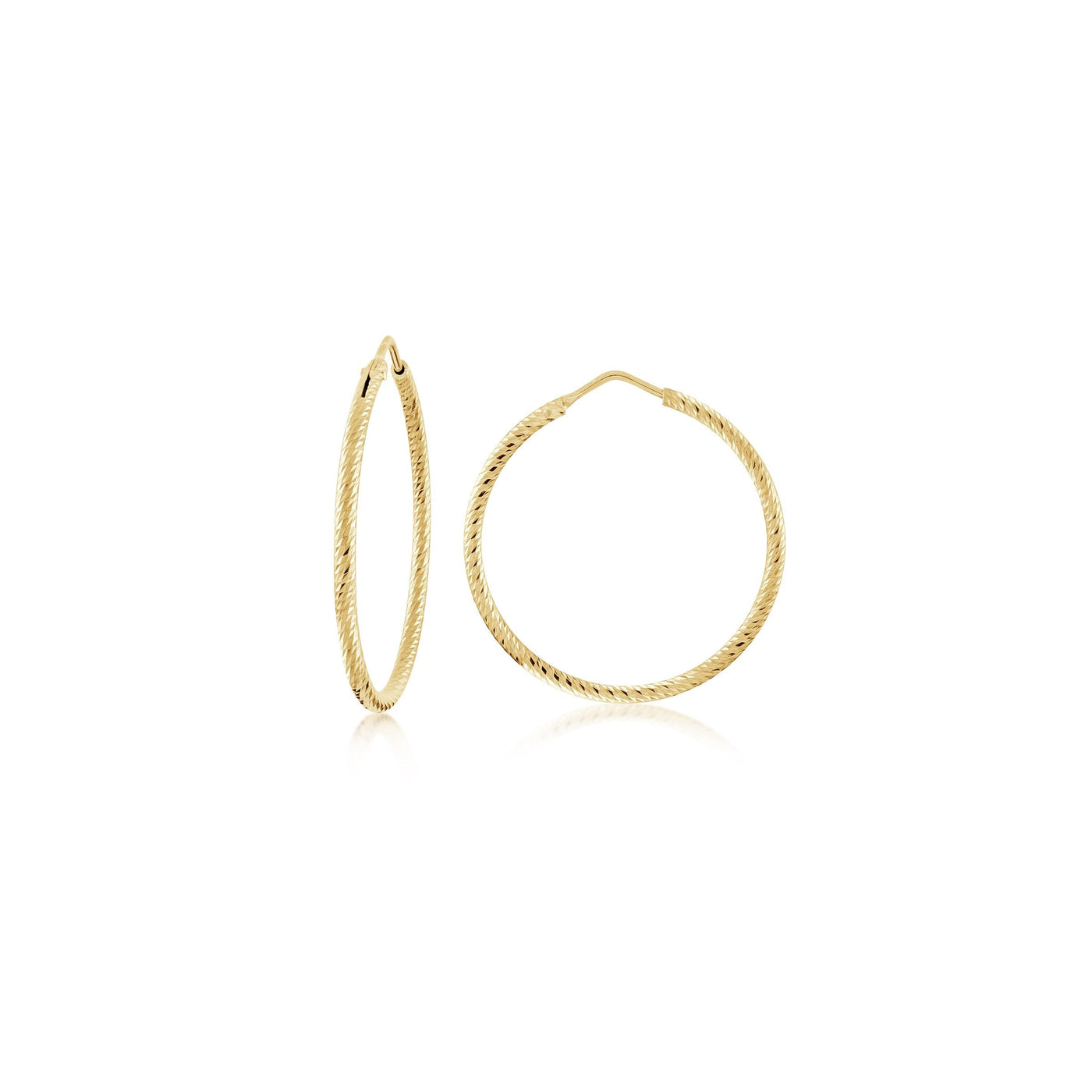 Small diamond cut hoop - Miss Mimi