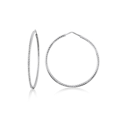 Medium diamond cut hoop - Miss Mimi