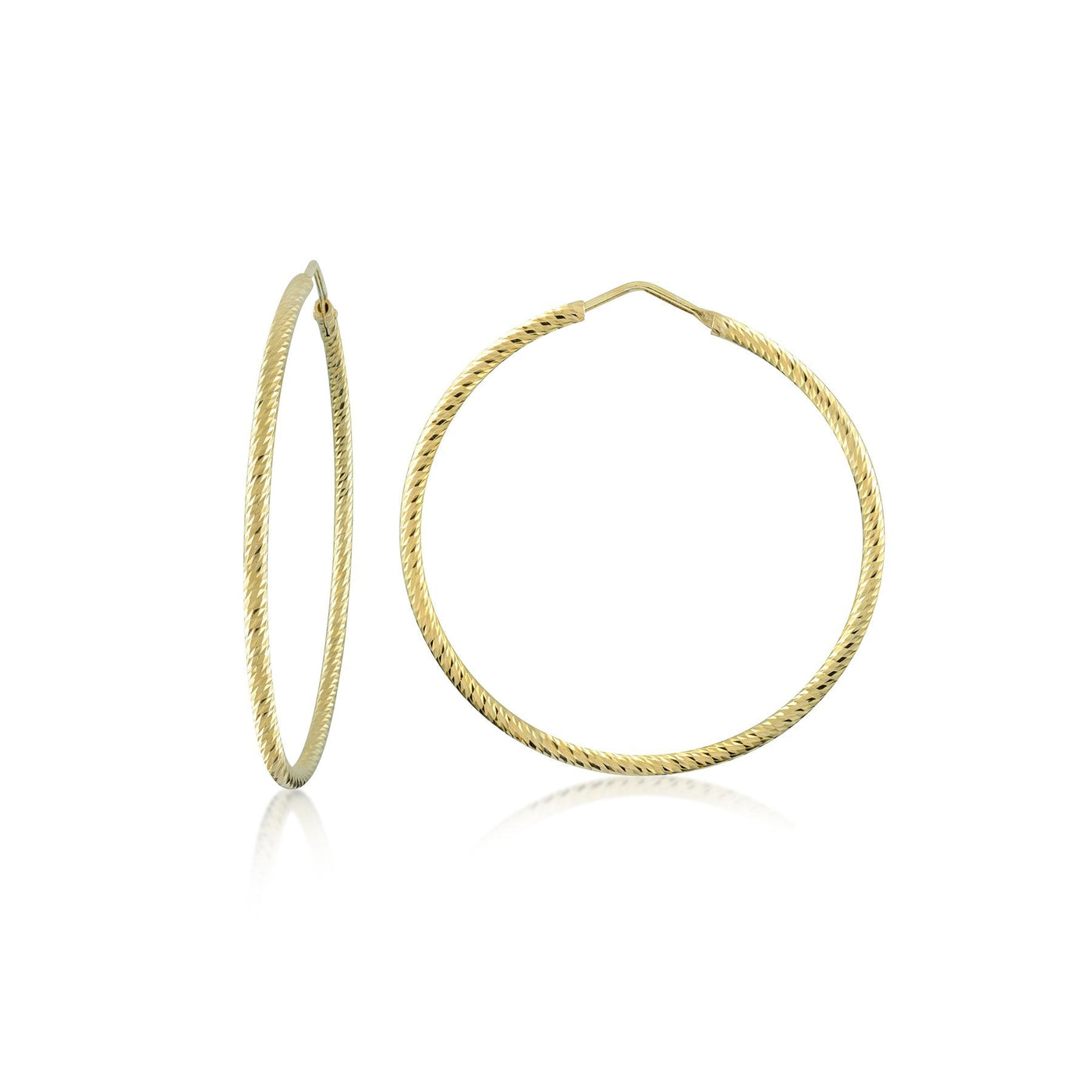 Medium diamond cut hoop - Miss Mimi