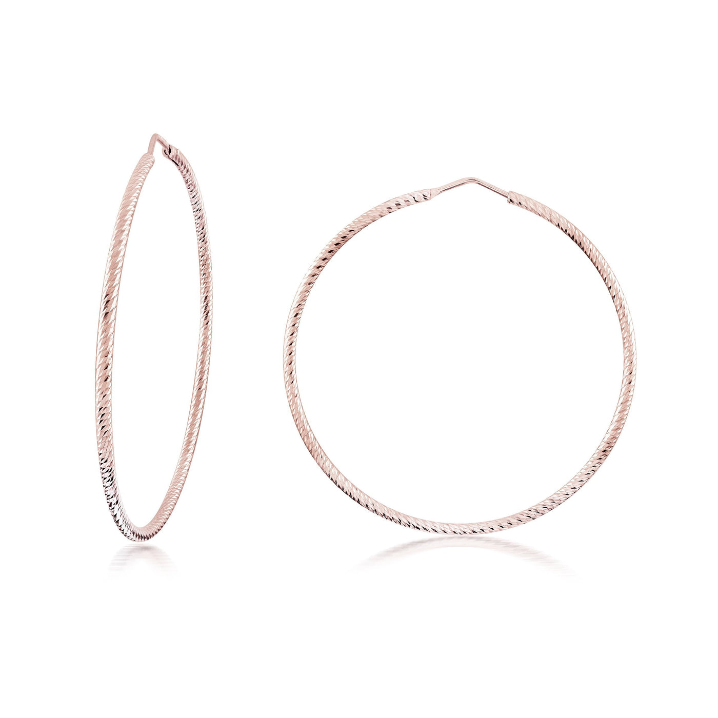 Large diamond cut hoop - Miss Mimi