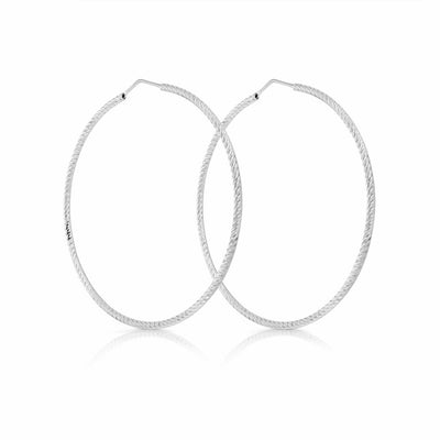 XL Diamond Cut Hoop - Miss Mimi