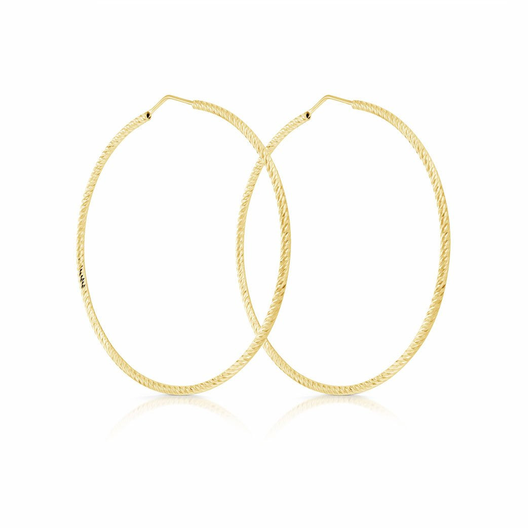 XL Diamond Cut Hoop - Miss Mimi